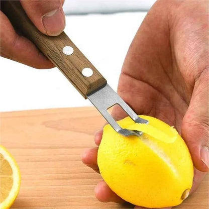 1PC Lemon Peeler Corrosion-resistant Fruit Peeler Eco-friendly Rust-proof Wood Handle Kitchen Tool Paring Knife Kitchen Gadgets