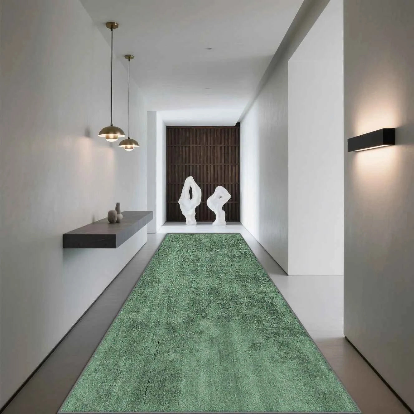 Grey Easy Clean Runner Carpets Light Luxury Floor Mat Room Doorway Hall Decor Long Corridor Carpet Home Living Room Hallway Rugs