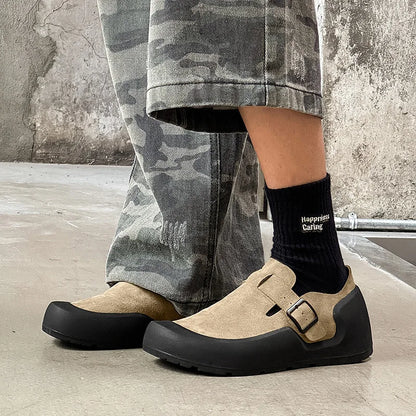 Spring and Autumn Comfort Birken Single Shoes for Women and Men Thick Sole Flat Slip-on Leisure Loafers Shoes Retro Casual Shoes