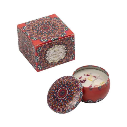 Vintage Can Candles Soy Wax Flower Fragrance Scented Candle Vintage Flower Rose Lavender Candle Jars For Wedding Birthday Gift