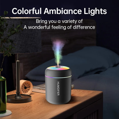 180ML Mini USB Humidifier & Aroma Diffuser, Mist Maker with LED Light