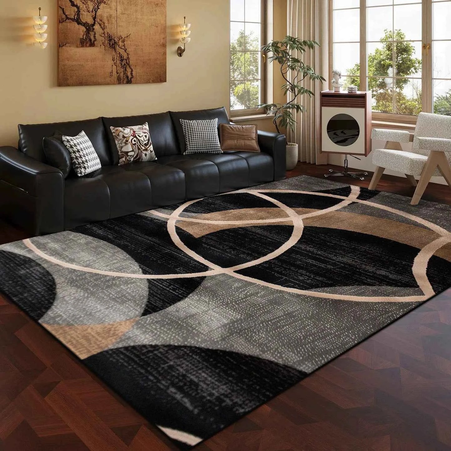 Abstract Large Area Living Room Carpets Decoration Home Bedroom Bedside Soft Rug Washable Lounge Coffee Tables Non-slip Door Mat