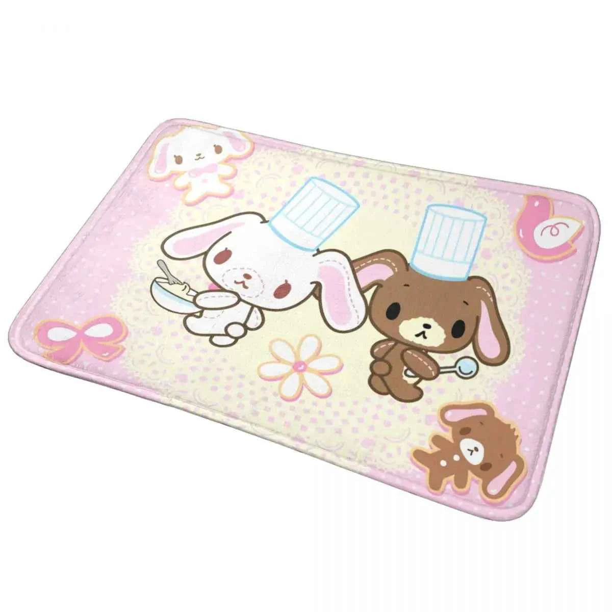 Cute Sugar Rabbit Sugarbunnies Memory Foam Bath Mat Rug Non-Slip Ultra Soft Bathroom Floor Rugs Carpet For Kitchen Shower Bath