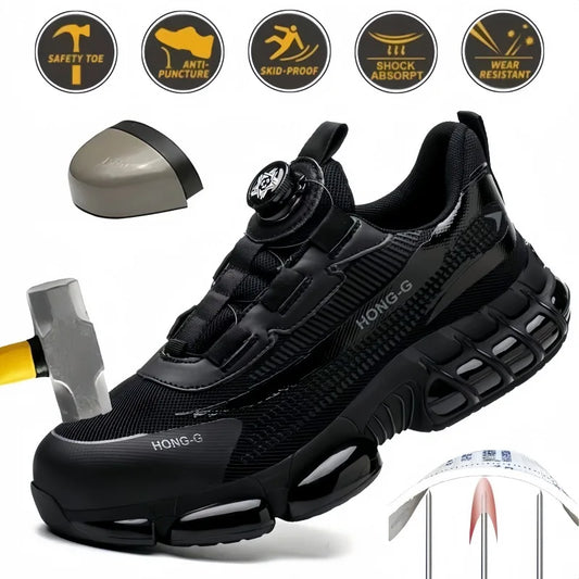 Chaussures de sécurité pour hommes — Embout en acier, anti-perforation et anti-écrasement