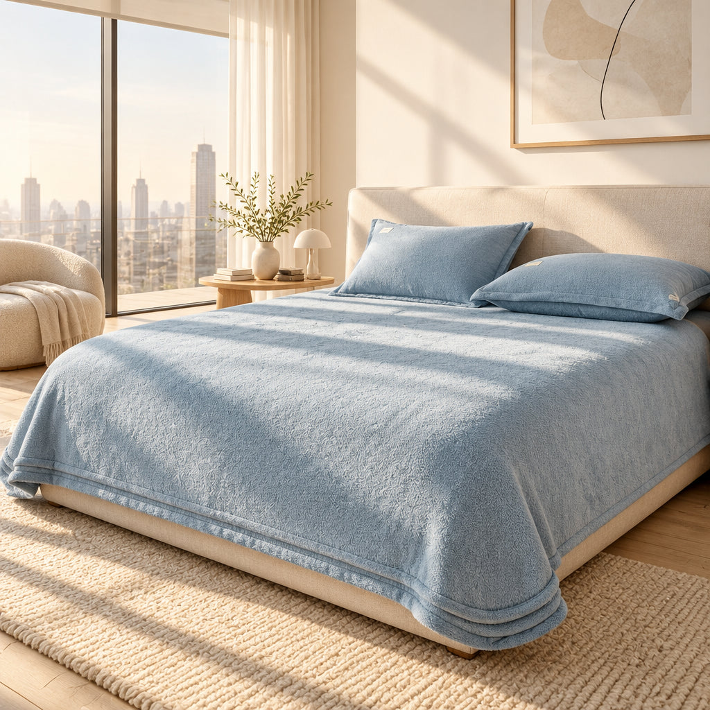Plush Fitted Mattress Cover | Soft Bed Sheet