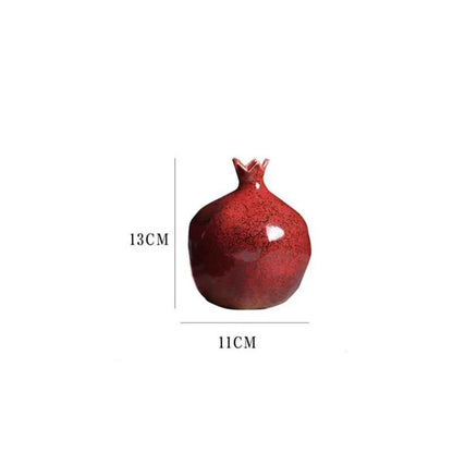 Creativity Ceramic Vase Red Pomegranate Flower Arrangement Accessories Flower Vase Decorative Ornaments Modern Home Decoration