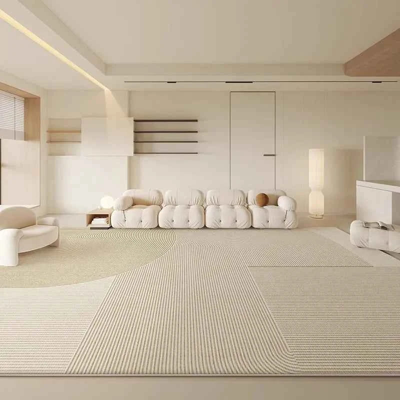 Large Area Carpets for Living Room Fluffy Soft Lounge Floor Mat Thick Anti-slip Study Rug Cream Style Bedroom Plush Decor Carpet