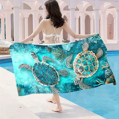 Extra Large Sand-Free Microfiber Beach Towel — Travel & Swim