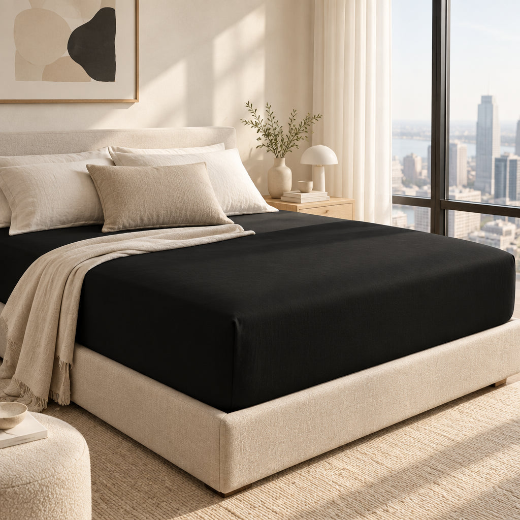 Solid Color Cotton Flat Sheet | Multiple Sizes