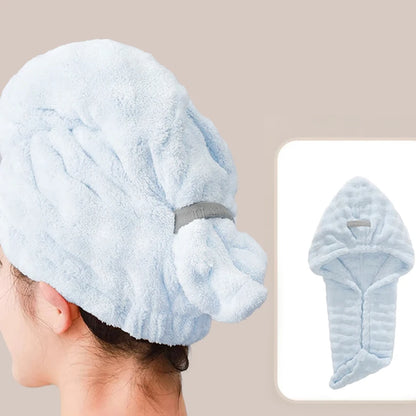 1PC Microfiber Quick Dry Hair Wrap Bonnet Super Absorbent Soft Hair Towel