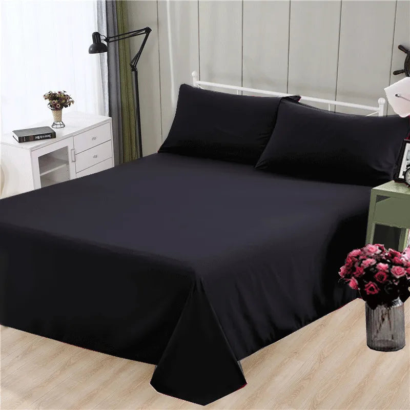 Solid Color Polyester Flat Sheet, Customizable Sizes