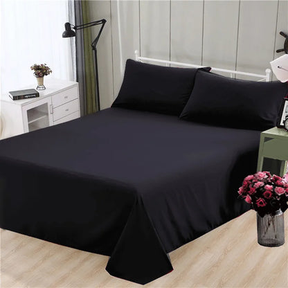 Solid Color Polyester Flat Sheet, Customizable Sizes