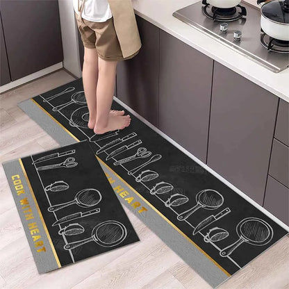 Kitchen Floor Mat Bedroom Living Room Long Bedside Area Rug Hallway Soft Washable Carpet Anti Slip Bathroom Entrance Doormat