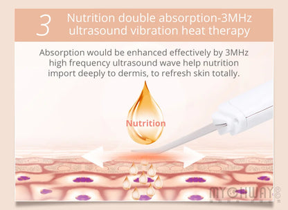 3-in-1 Ultrasound Dermabrasion Facial Device