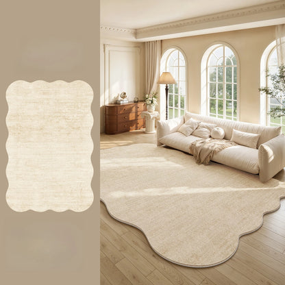 Cream Style Bedroom Decor Large Carpet Thick Plush Study Floor Mat Home Fluffy Soft Rug Irregular Shape Carpets for Living Room