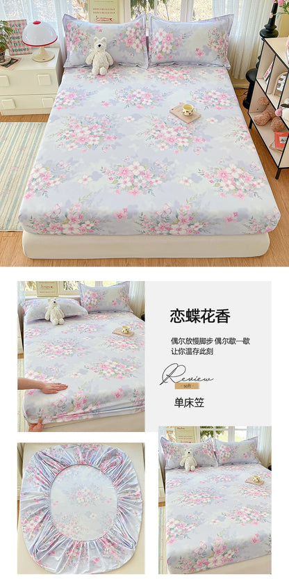 100% Cotton Cute Bear Print Bed Sheet, All Sizes