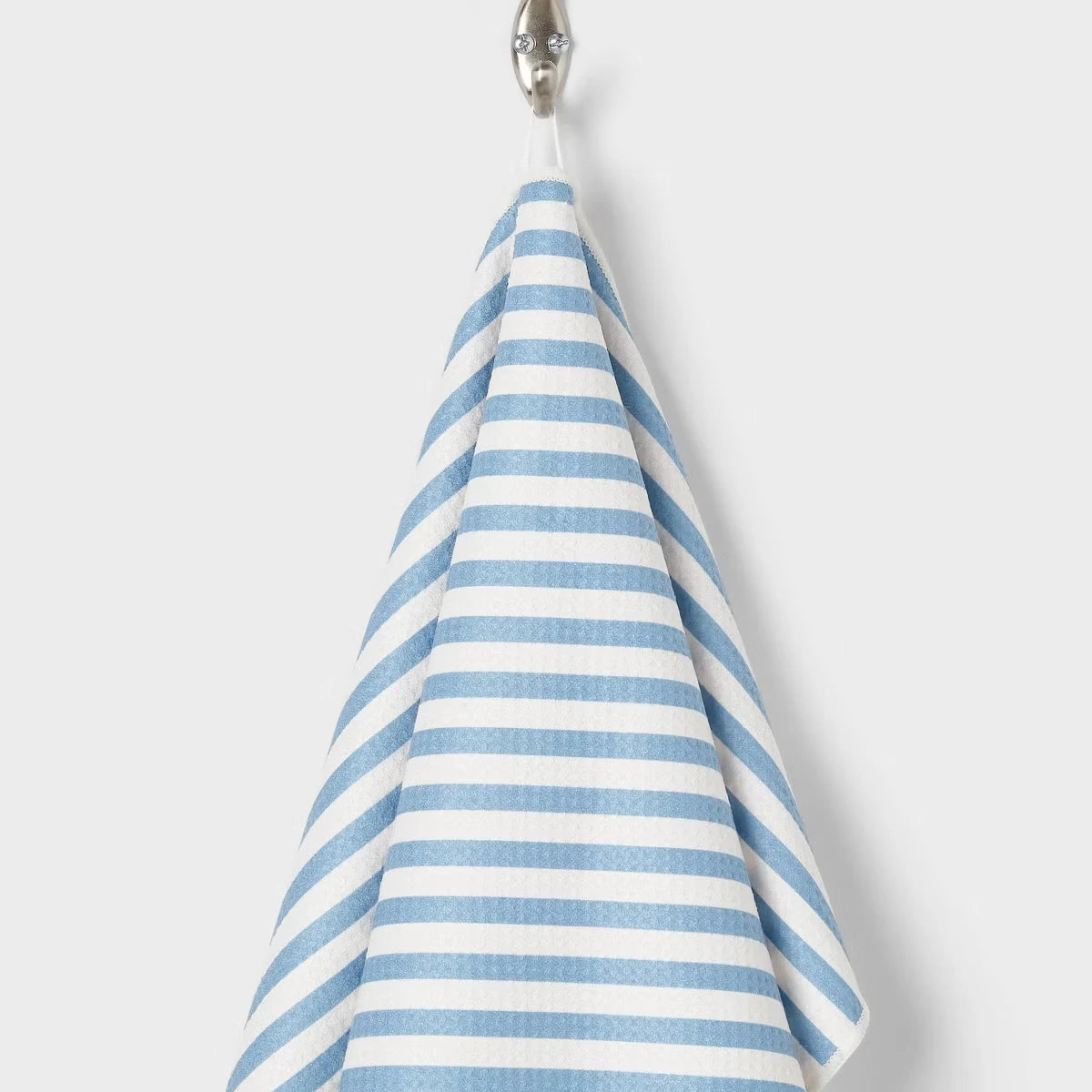 1PC Blue Quick Dry Striped Waffle Hand Towel - Absorbent Kitchen Towel for Fast Drying