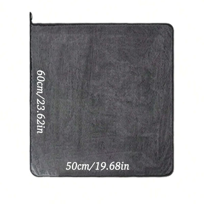 Oversized Dark Gray Microfiber Car Wash Cloth