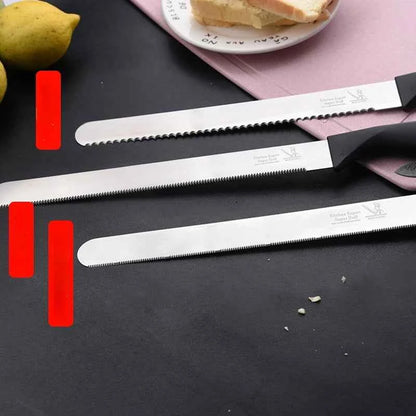 10/12 Inch Best Serrated Edge Bread Knife Cake Cutter Long Baguette Knife Stainless Steel Bread Slicer Reusable Easy To Clean