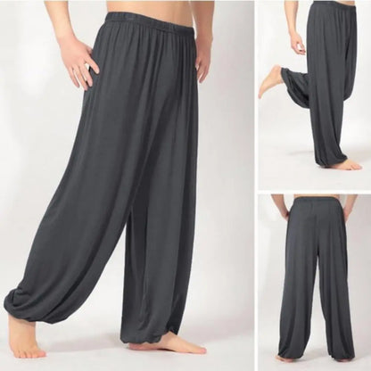 Men's Baggy Harem Yoga Pants — Lightweight Breathable Joggers
