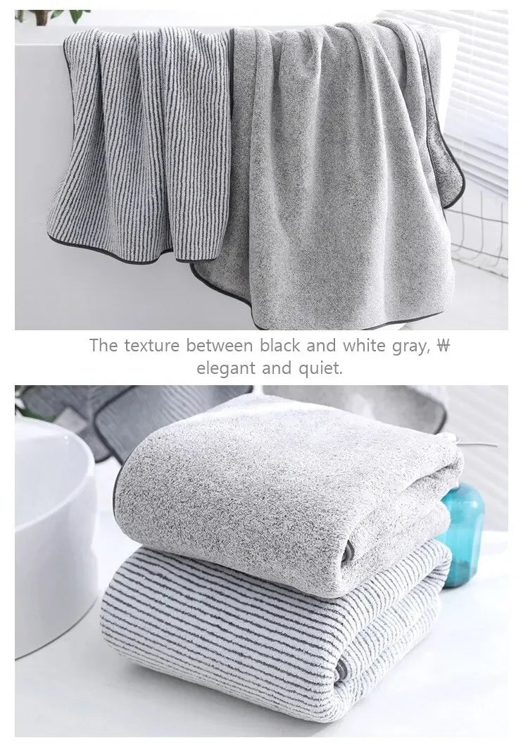 Thickened Bath Towels for The Body Microfiber Towel for Gym Shower Robe for Spa Beath Home