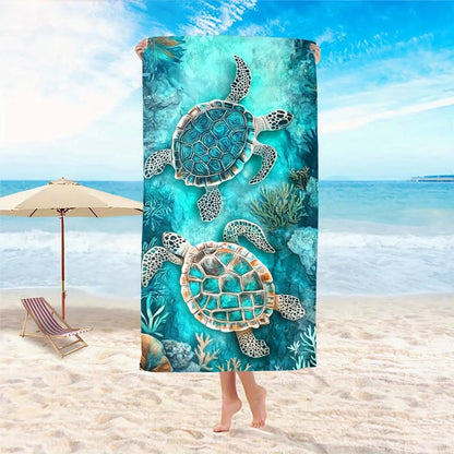 Extra Large Sand-Free Microfiber Beach Towel — Travel & Swim