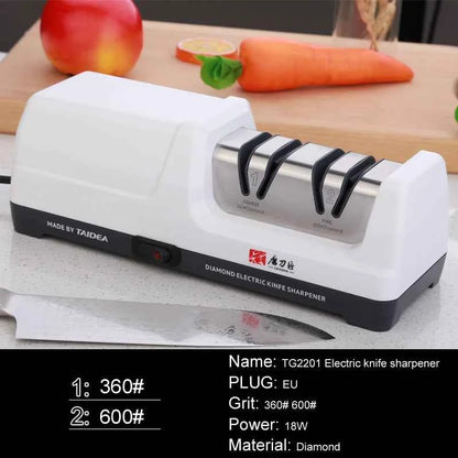 TAIDEA Professional Electric Knife Sharpener EU PLUG Grit 360/600# and Polishing Sharpening stone GrindStone Power18W