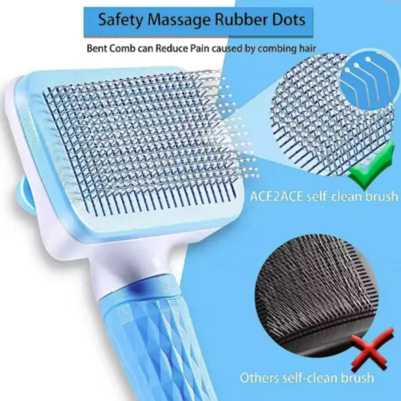 Self-Cleaning Needle Comb for Cats & Dogs