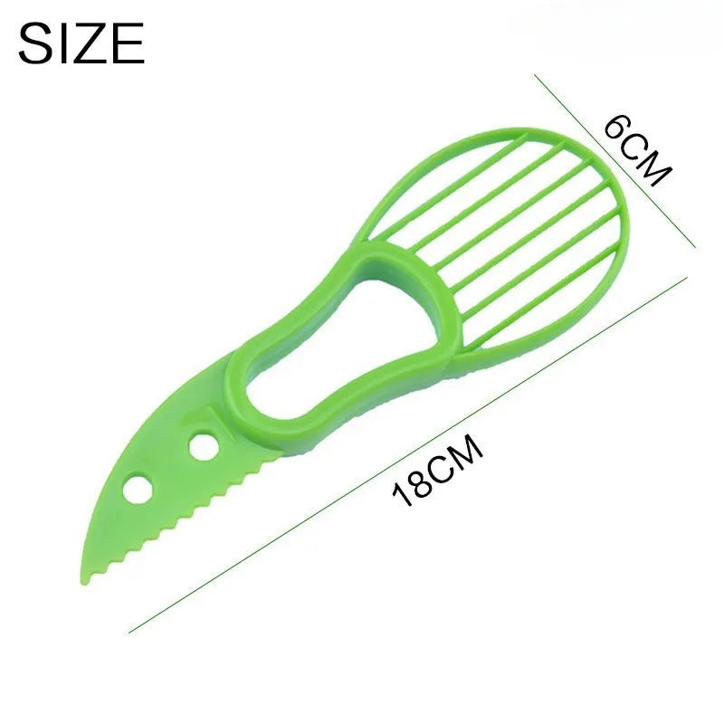 3-in-1 Avocado Slicer, Pitter & Peeler – Plastic Fruit Cutter & Pulp Separator Tool
