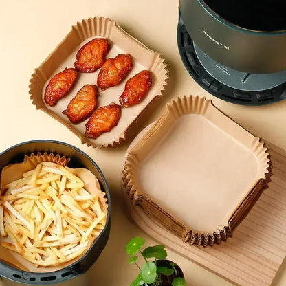 Disposable Air Fryer Liners, Square & Round Non-Stick Baking Paper