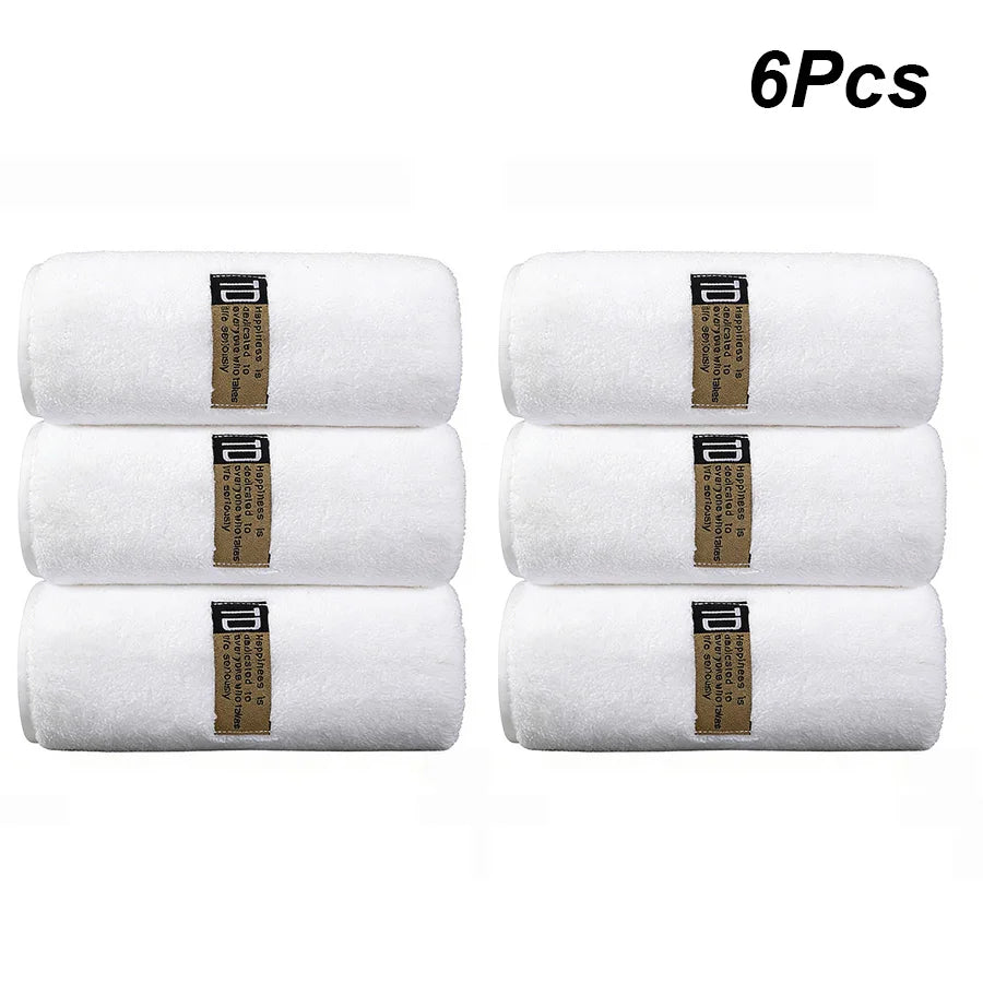 Thickened Microfiber Towel Set, 6-Pack 40x80cm