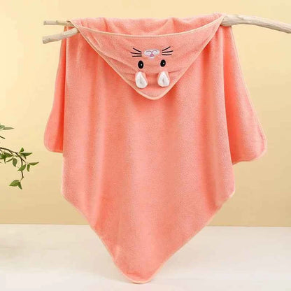 Cute Bath Towel for Baby Soft Absorbent Towel Newborn Swaddle Wrap Baby Blankets for Girls Boys