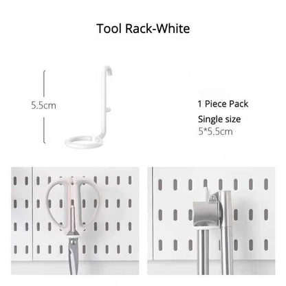 New DIY Pegboard Accessories Hanging Shelf Storage Hooks Wall Organizer No Punching Crafts Organization For Garage Kitchen Room