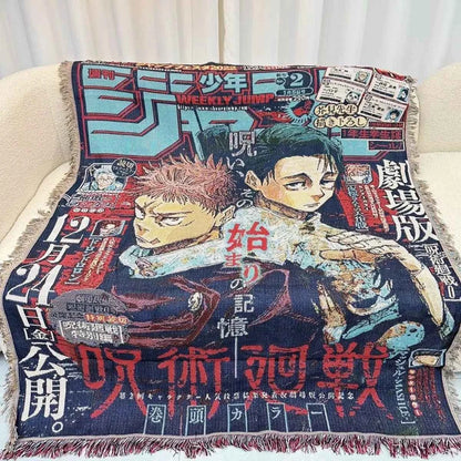 Anime Dragon Ball One Piece Cotton Thread Textile Blanket Casual Blanket Bedhead Blanket Decoration Sofa Cover Decorative Carpet