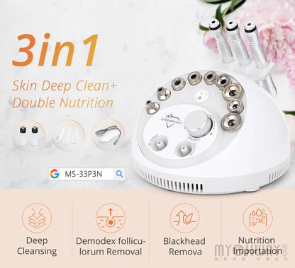 3-in-1 Ultrasound Dermabrasion Facial Device