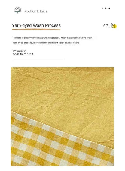 Pillowcase Envelope Style Plaid Couples Plain Ins 48x74cm 100% Pure Cotton Home Textile Household Bedroom Throw Pillow Case