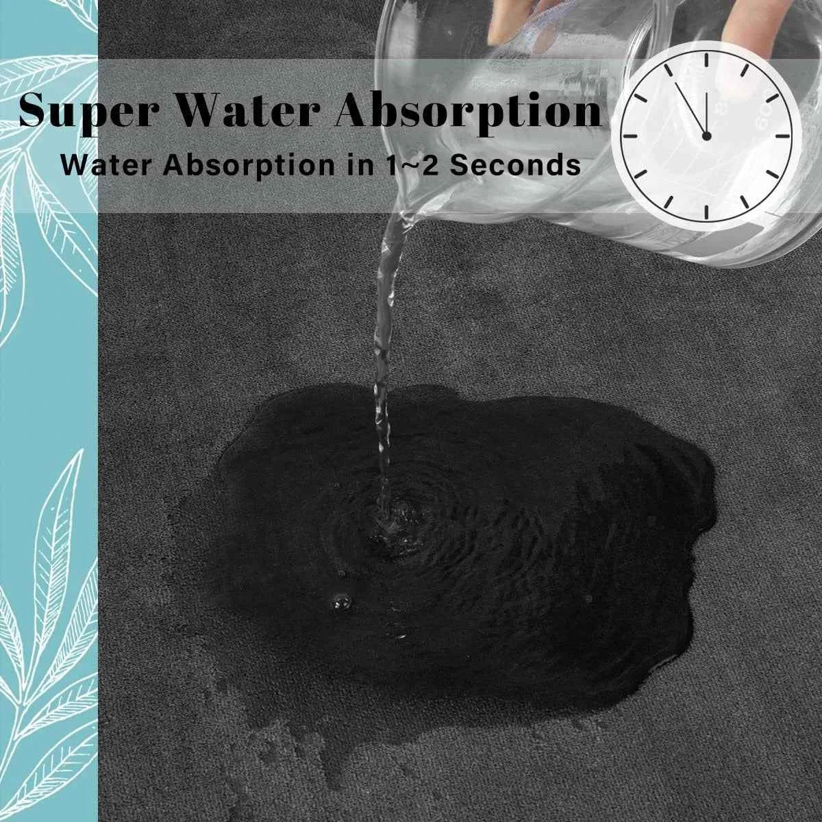 1pc long strip thickened kitchen floor mat flannel non-slip bathroom absorbent mat home door dirt-resistant foot mat