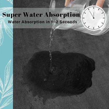 1pc long strip thickened kitchen floor mat flannel non-slip bathroom absorbent mat home door dirt-resistant foot mat