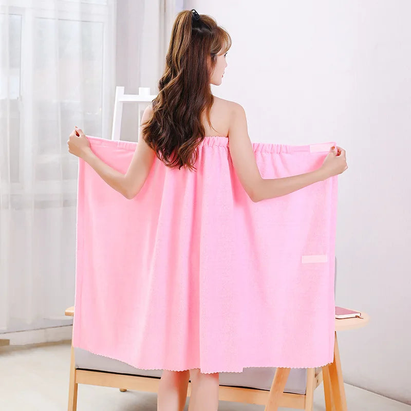 Womens Bath Towels Girls Wearable 135x80cm Fast Drying Bathing Beach Spa
