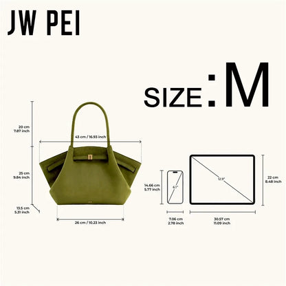 Minimalist Pebbled Leather Trapeze Tote, Top Handle