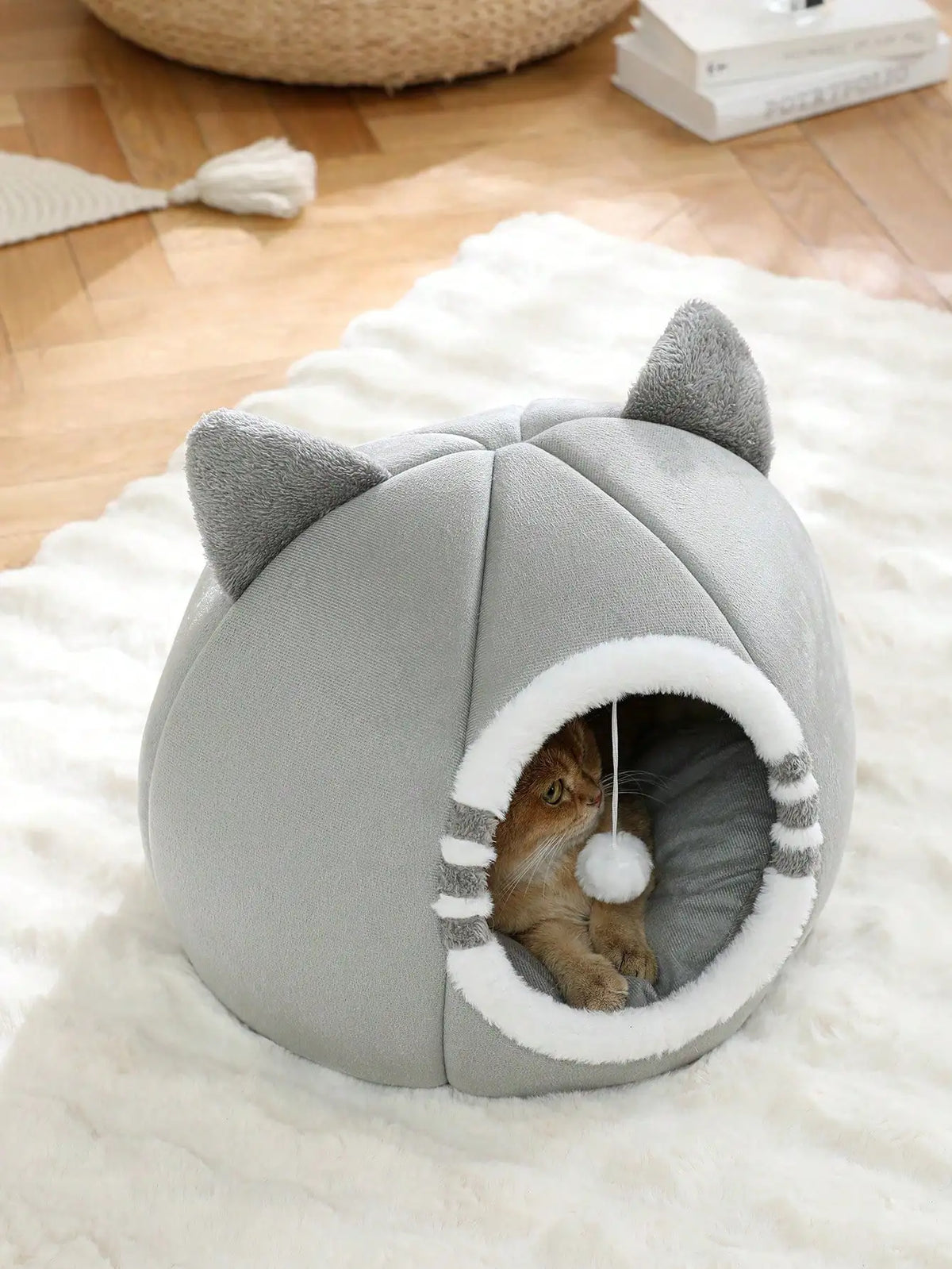 Washable Cat & Kitten Bed, Anti-Slip Bottom