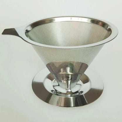 Reusable Stainless Steel Coffee Filter | Double Layer Tea Strainer Coffee Making Tool