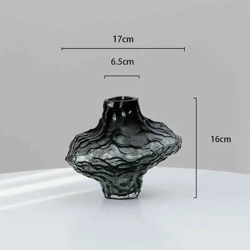 Vase in The Ancient Style Canyon Glass Thickened Creative Senior Sense of Home Decoration Valley Flower