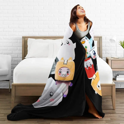 Rocky Lankybox Lanky Box Blankets Soft Warm Flannel Throw Blanket Cover for Bed Living room Picnic Travel Home Sofa