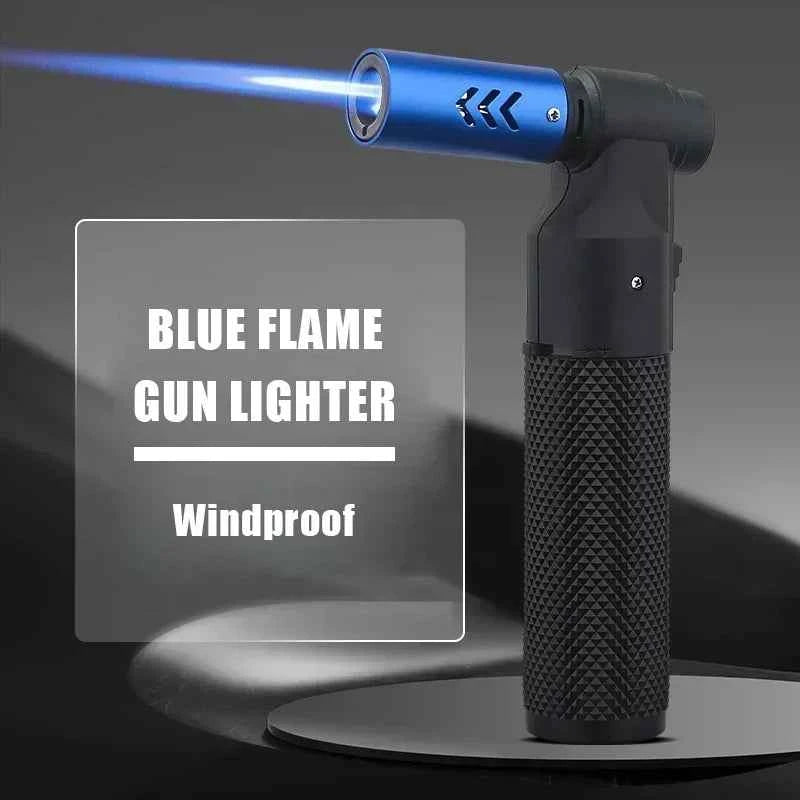 HONEST Gas Powerful Windproof Blue Flame Cigar Adjustment Spray Gun 1300° Outdoor Camping Fashion Torch Lighter Gadget
