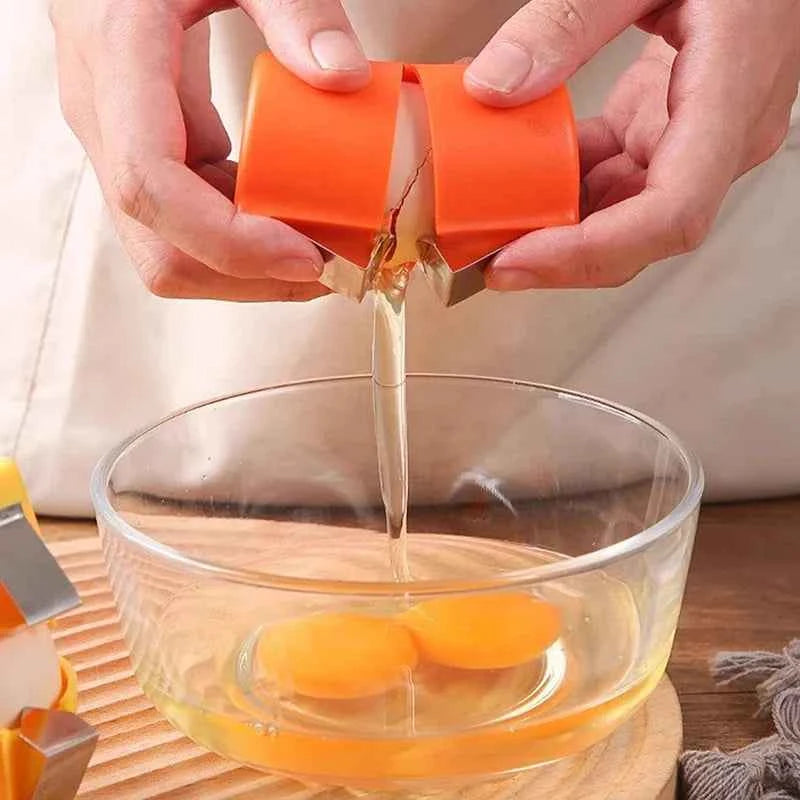 Hot-selling Egg Shell Cutter Eggbeater Raw Egg Separator Handheld Eggshell Opener Portable Kitchen Baking Tool