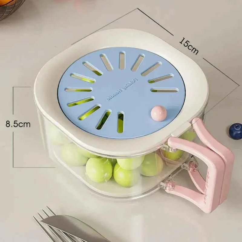 Drain Basket 2 In 1 Dehydration Washing Vegetable Basket With Lid Thickened Fruit Basket Telescopic Water Filter Kitchen Gadgets