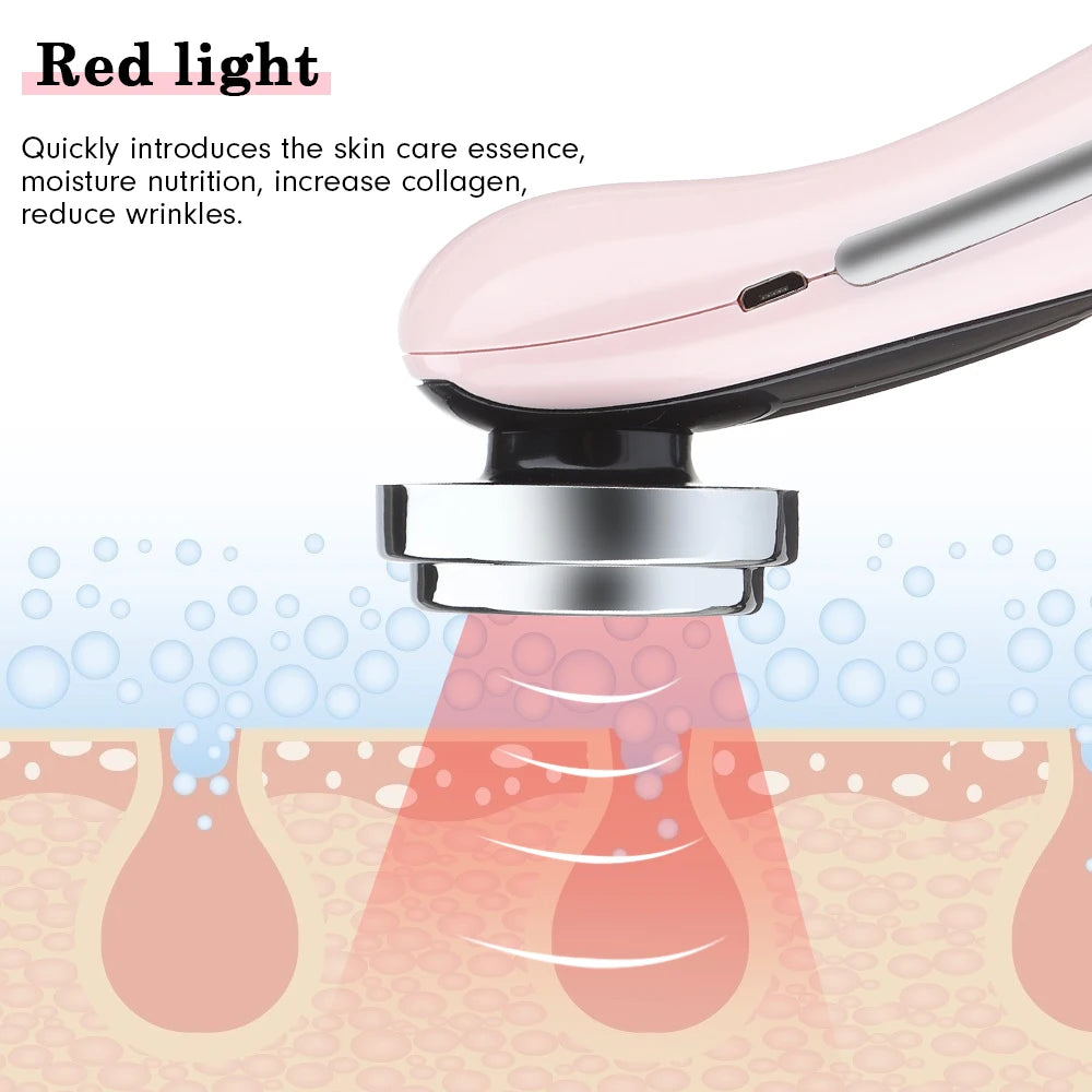 4-in-1 Red & Blue Light Facial Massager