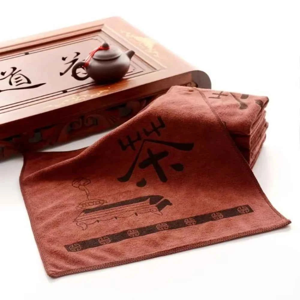 Strong Absorbent Small Square Towel Blended Fabric Tea Set Hand Towel Furniture Kitchen Cleaning Car Beauty Towel Bar Holiday