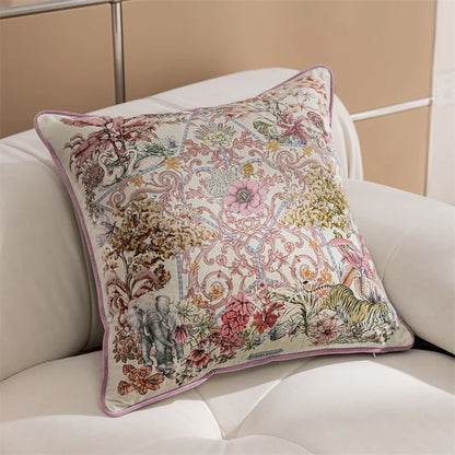 Vintage Floral Velvet Throw Pillow Covers Home Art Deco Pillowcase Square Pillow Case Cushion Cover for Bed Sofa Living Room Car